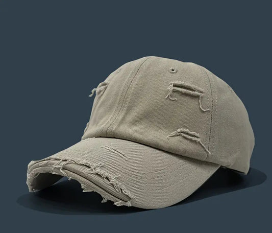 Cotton Distressed Baseball Cap